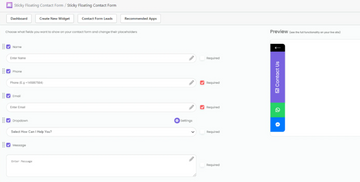 Sticky Contact Form in Shopify